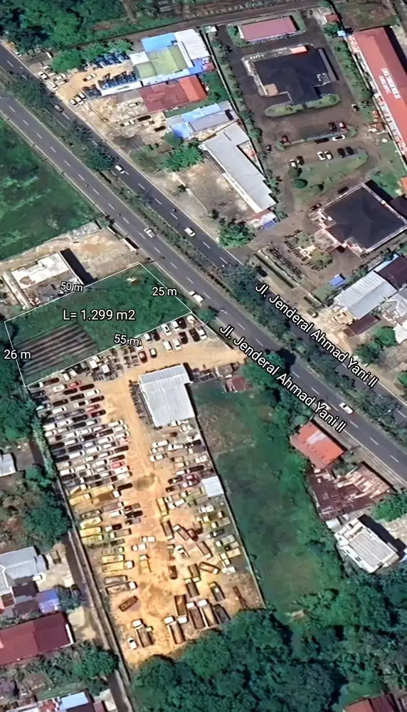 Tanah Tepi Jalan Ahmad Yani 25x58