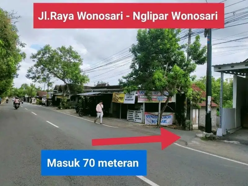 Jual Tanah murah di tengah Kota Wonosari Gunungkidul