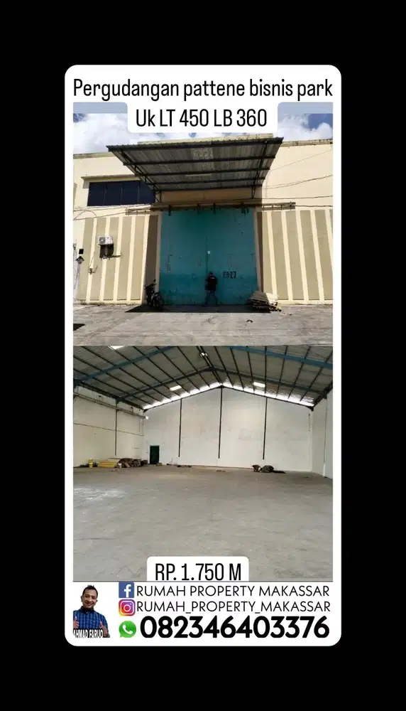 Pergudangan pattene bisnis park Uk LT 450 LB 360