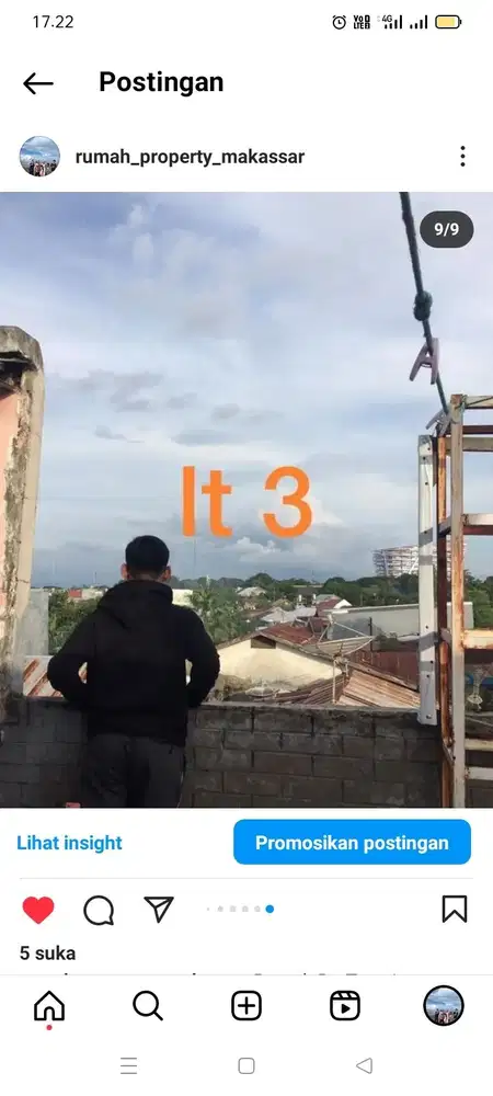 Rumah +Toko Dg Tata 1 Kamar 4 WC : 5 10X15-3 Lantai SHM