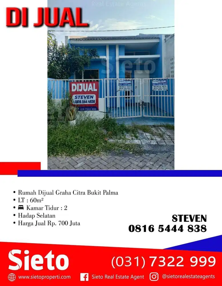 Dijual Rumah Graha Citra Bukit Palma