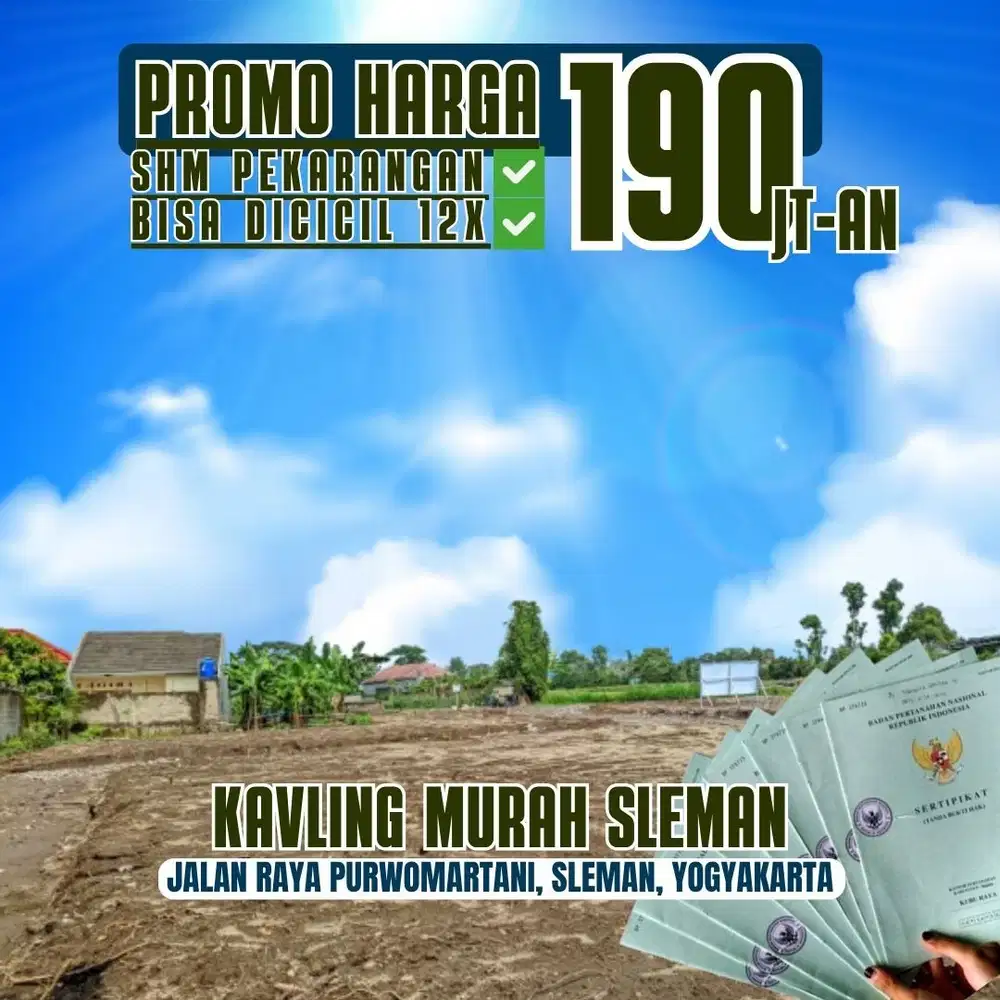 Investasi Cerdas! Miliki Tanah Kavling di Jogja Sekarang!