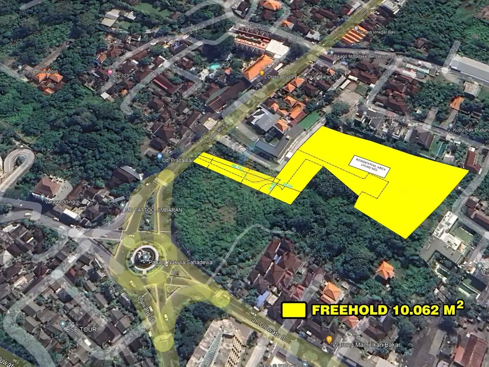 Tanah Premium di Jimbaran - Jalan Utama dekat Movenvick Hotel