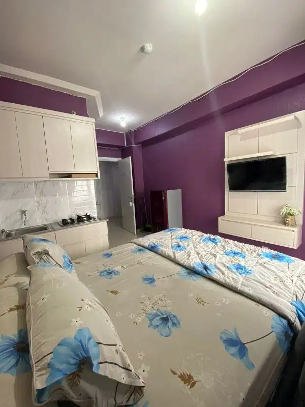 romantic studio furnised apartemen green pramuka city