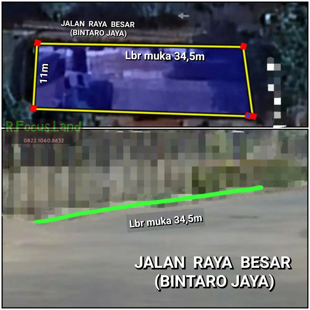 Tanah Komersial Bintaro Jaya Luas 383m