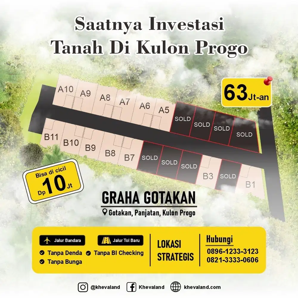 tanah di kulon progo dekat kota wates
