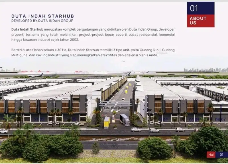 DISEWAKAN PERGUDANGAN DUTA INDAH STARHUB
