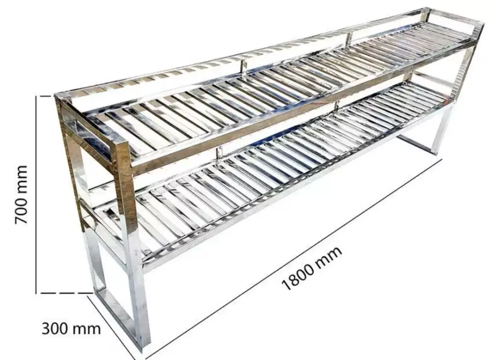 Rak 2 susun minalis jari jari 304