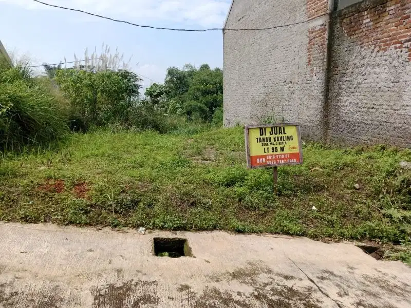 Tanah kavling strategis dekat gerbang perumahan