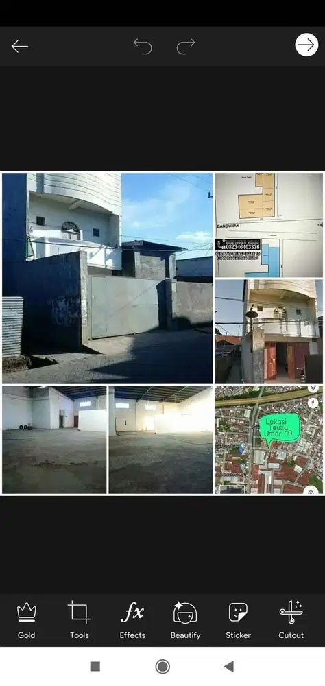 Gudang 3  Lt Jl. Pramuka dekat galangan kapal dan Teuku Umar LB 600 M²
