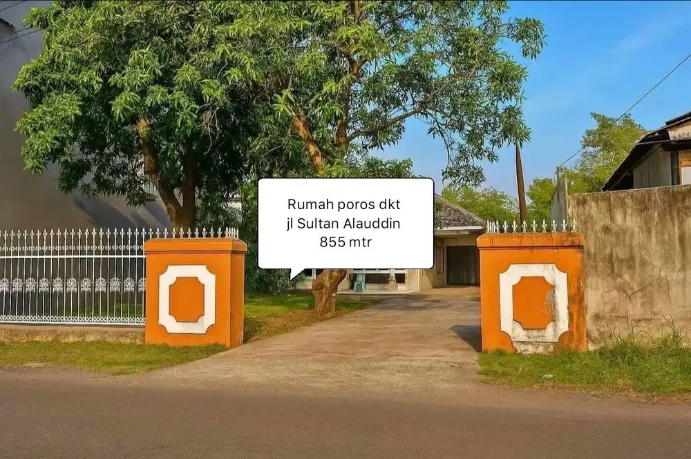 Rumah dekat jl sultan Alauddin 855 mtr poros jalan