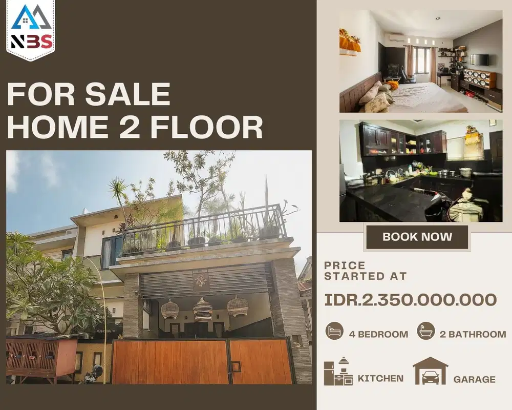 Dijual Rumah 2 Lantai Masih Terawat Baik & Siap Huni Lokasi Kerobokan