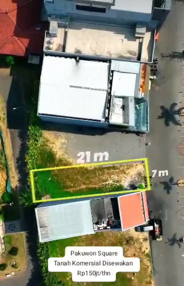 Disewakan Tanah uk. 7x21,75m Di Pakuwon Square, Samping Moi Village