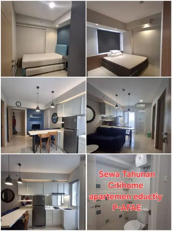 Disewakan Tahunan 2br Full furnish apartemen educity by Citihome