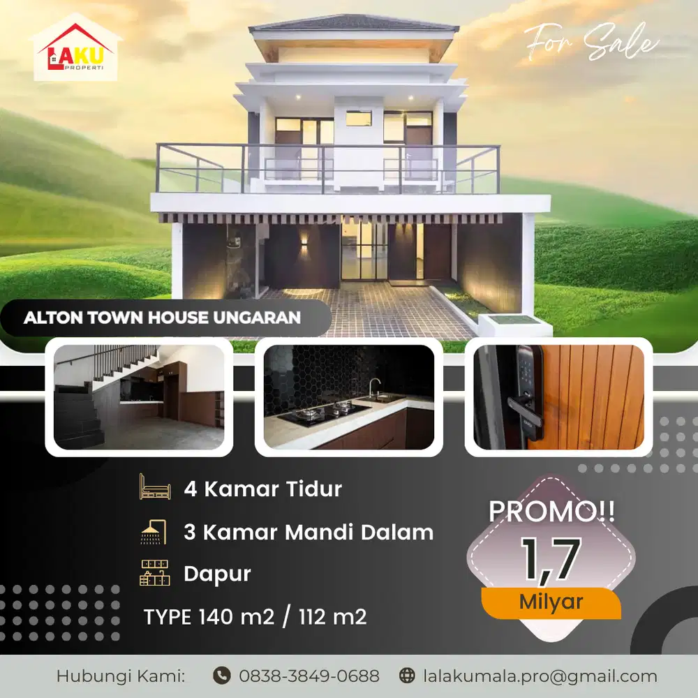 Rumah Siap Huni Alton Town House Cluster Mewah 2 Lantai Kota Ungaran