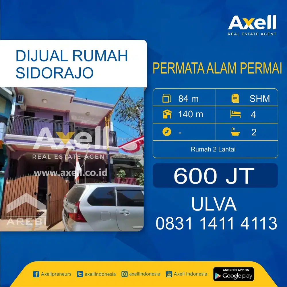 Rumah Permata Alam Permai Sidoarjo Dijual