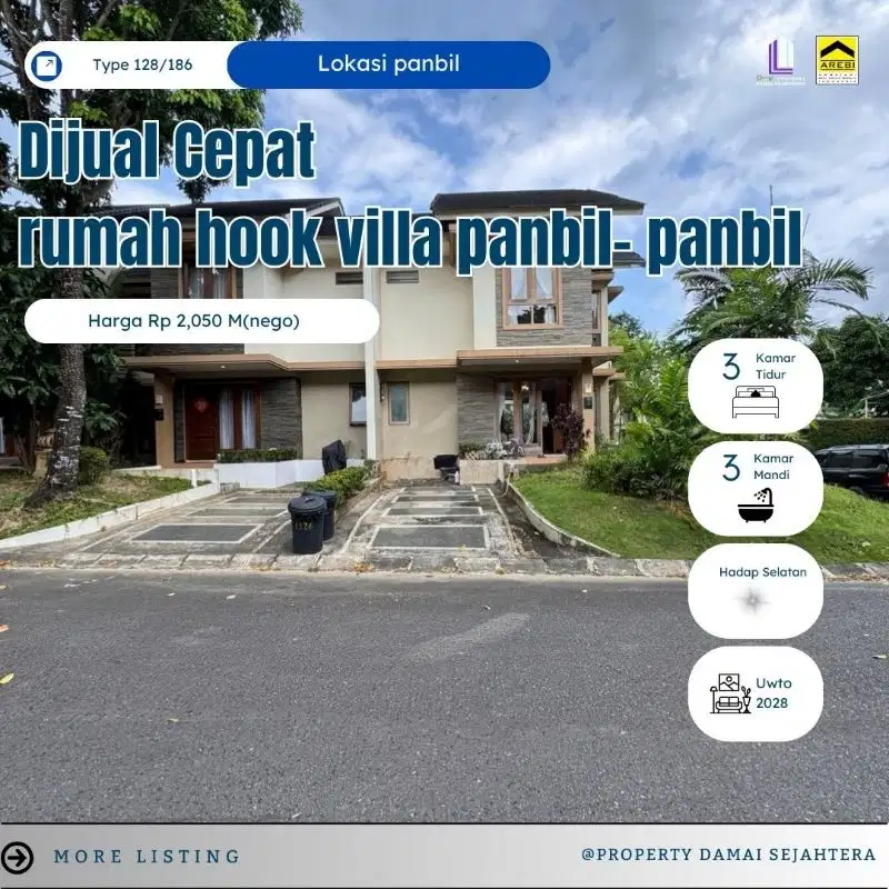Dijual CepatRumah hook VILLA PANBIL - Panbil