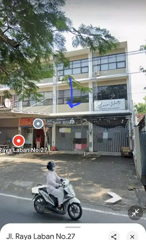 DIJUAL RUKO NOL JALAN RAYA LABAN MENGANTI