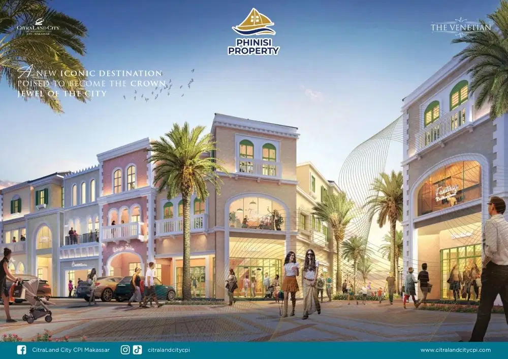 DIJUAL Ruko Terbaru The Venetian ala Eropa Citraland City CPI