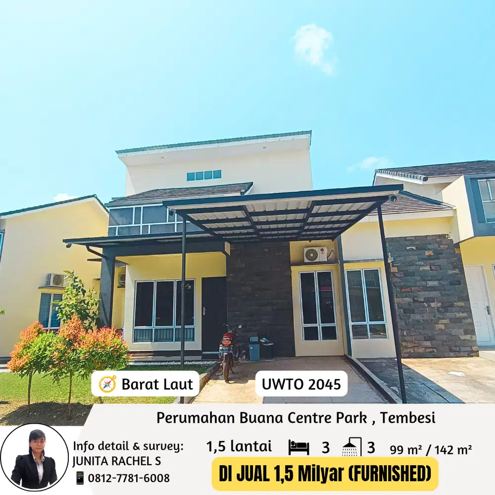 Dijual rumah siap huni furnished dekat panbil industrial park