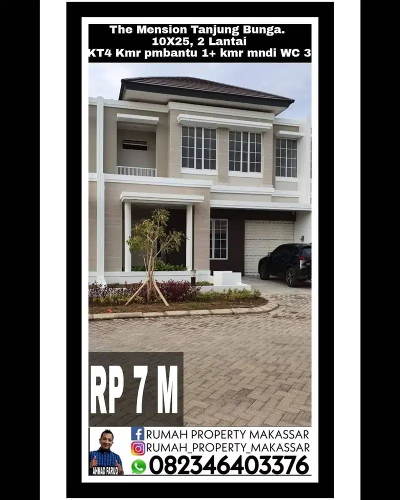 The Mension Tanjung Bunga 10X25, 2 Lantai Kmr 4 Kmr+1 WC 4 rmh Baru