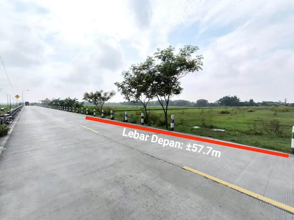 Tanah Lahan Luas dekat Tol Sragen Zona Kuning Akses Container