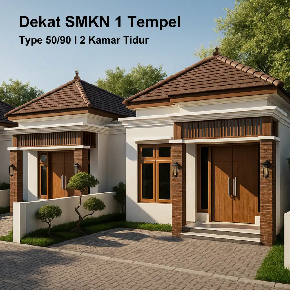 3 Menit Polsek Tempel, Jual Rumah Type 50 Jogja, 2 KT