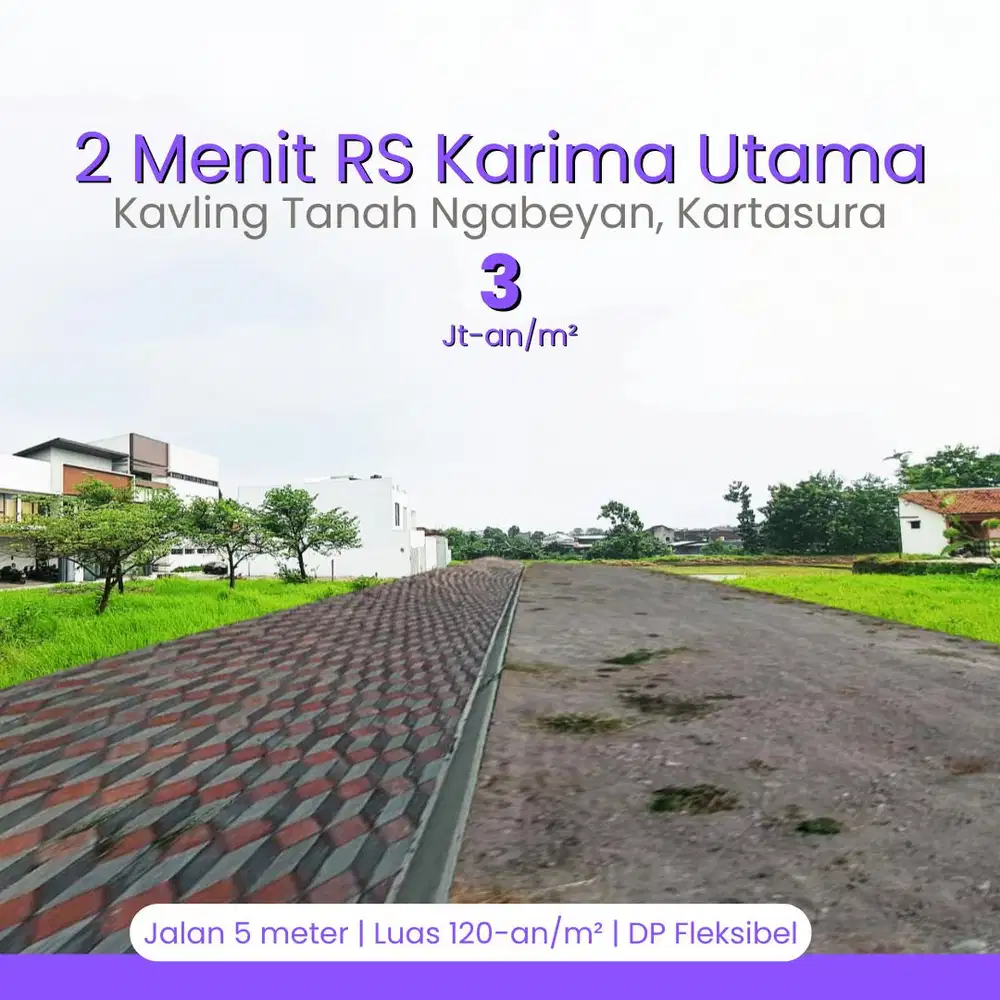 Tanah Solo 400 meter Tugu Kartasura, DP Fleksibel
