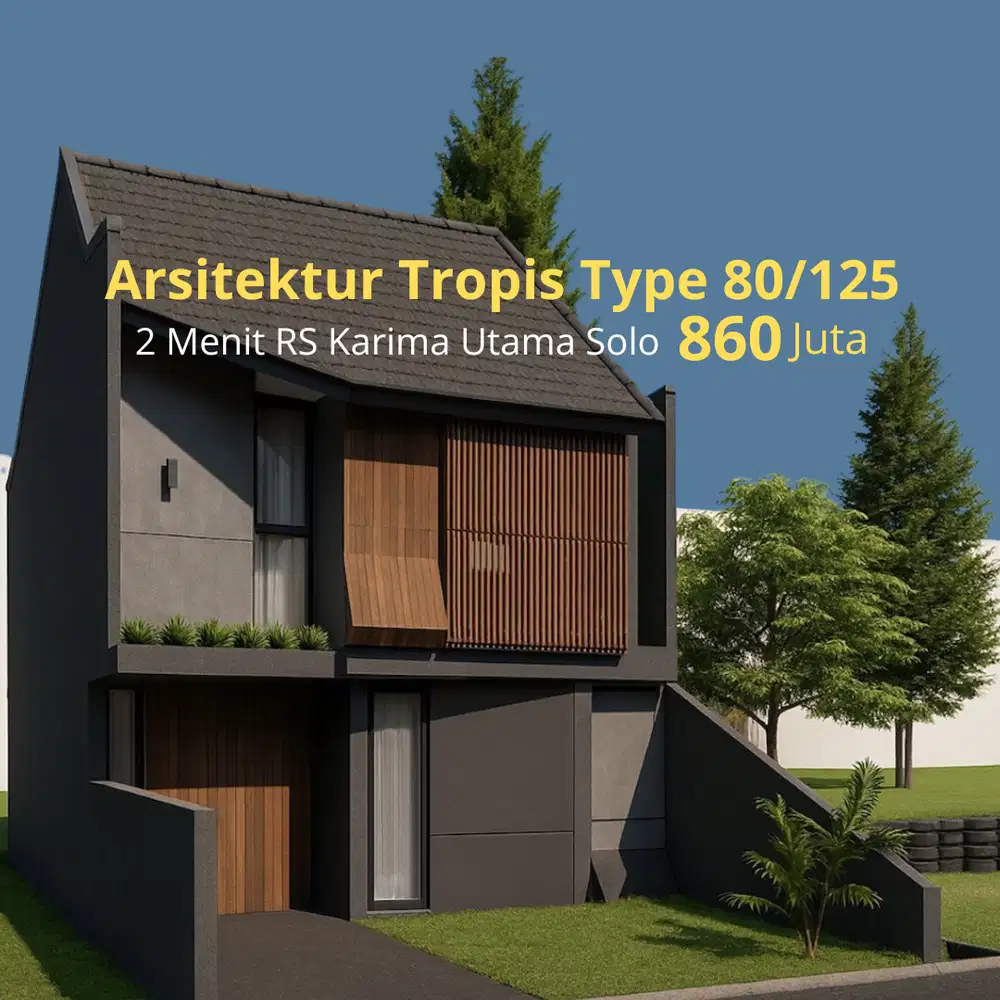 Jual Rumah Solo, 2 menit Tugu Kartasura Type 80/125, Harga 800 Jt-an
