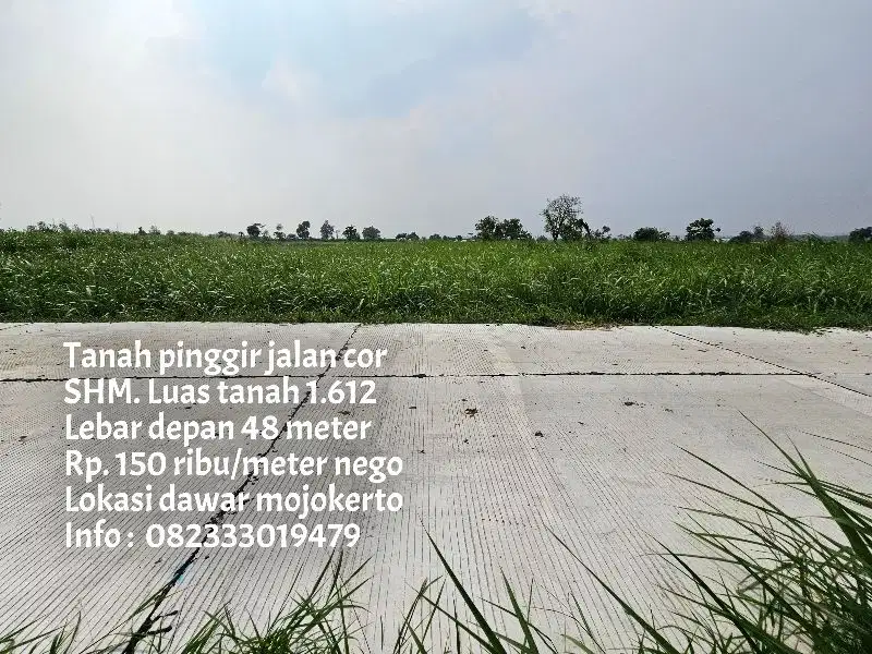 Sangat murah tanah pinggir jalan cor row 6 meter