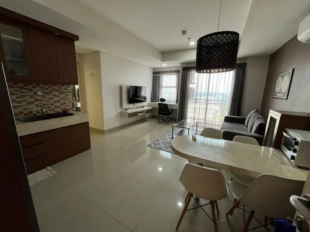 Jual Cepat Apartemen Trivium 1BR BESAR full furnish, Lippo Cikarang