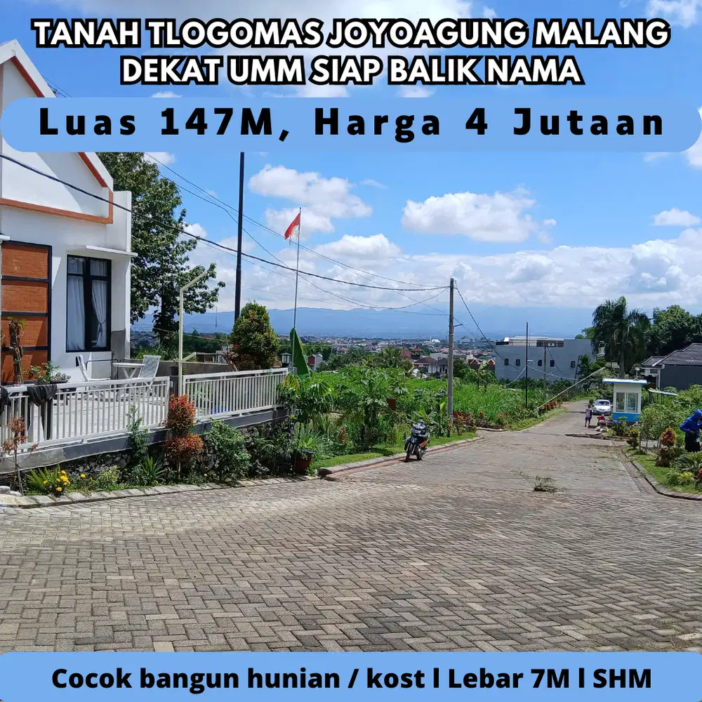 Tanah Dekat UB di Tlogomas Malang Cocok Bangun Kost