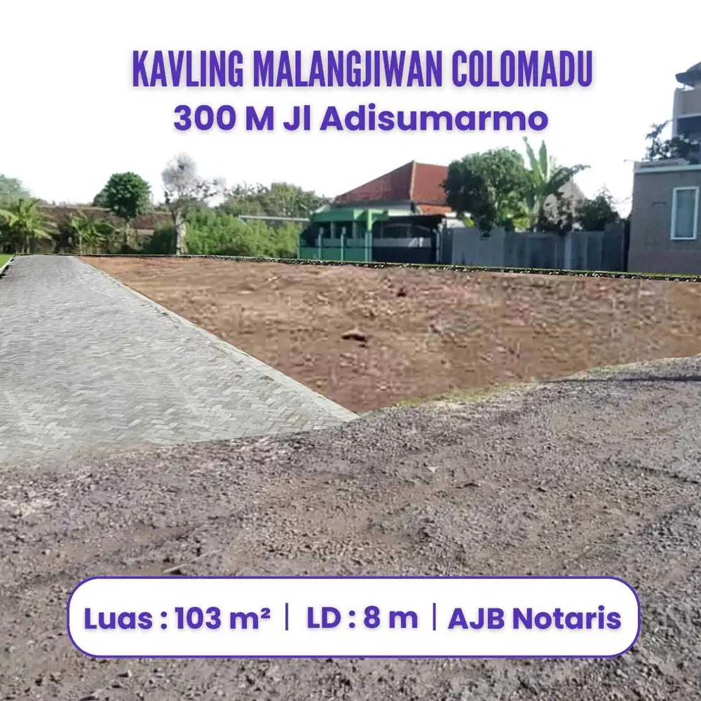 Tanah Terbaik Colomadu Dekat Luwes Kartosuro, AJB Notaris