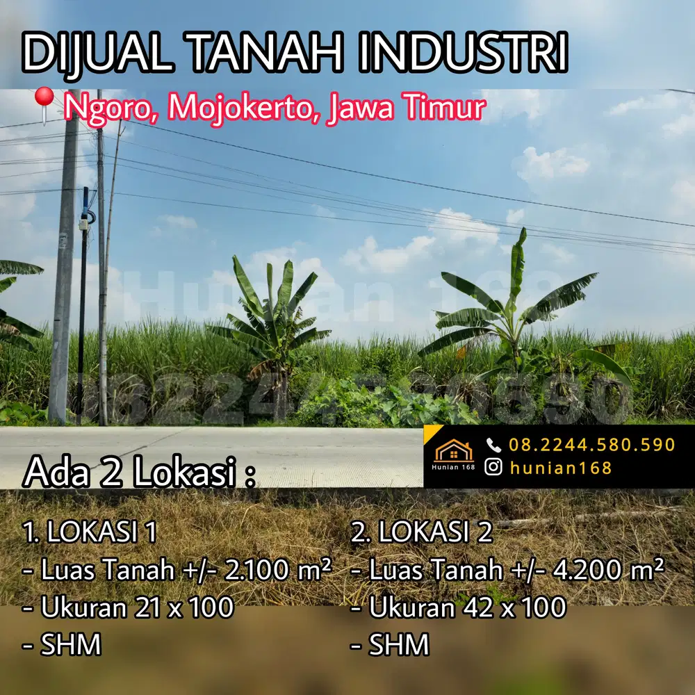 Tanah Kavling Industri Raya Ngoro Industrial Park Persada NIP Mojokert