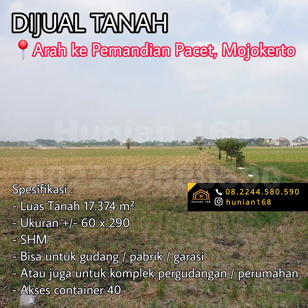 TANAH KAVLING Raya Pacet Mojosari Trawas Dlanggu Mojokerto Ngoro Raya