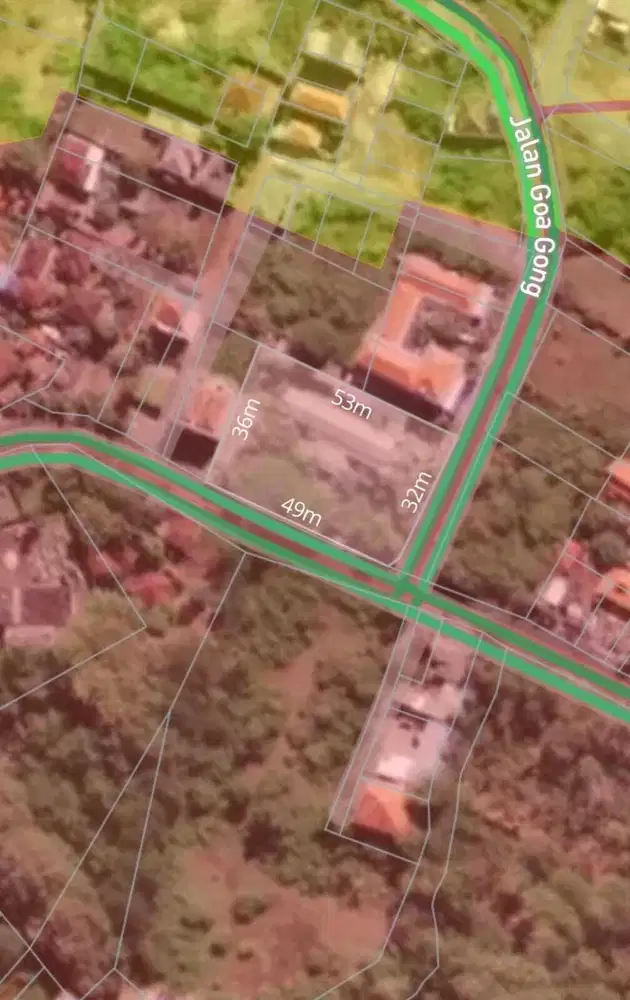 tanah di jalan utama ungasan jimbaran,dkt pantai,bentuk kotak