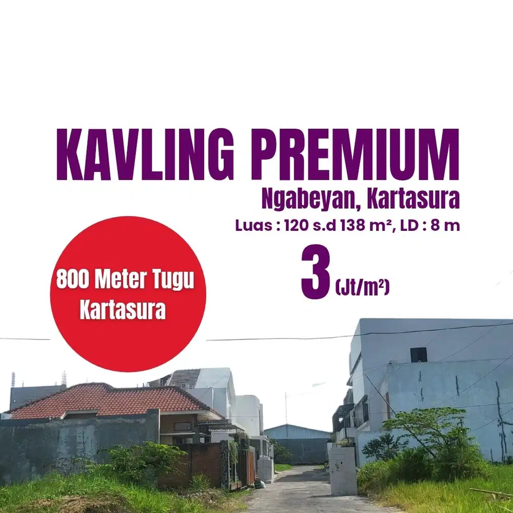 Tanah Cocok Bangun Kost di Solo Barat, Luas 120-an/m2, SHM