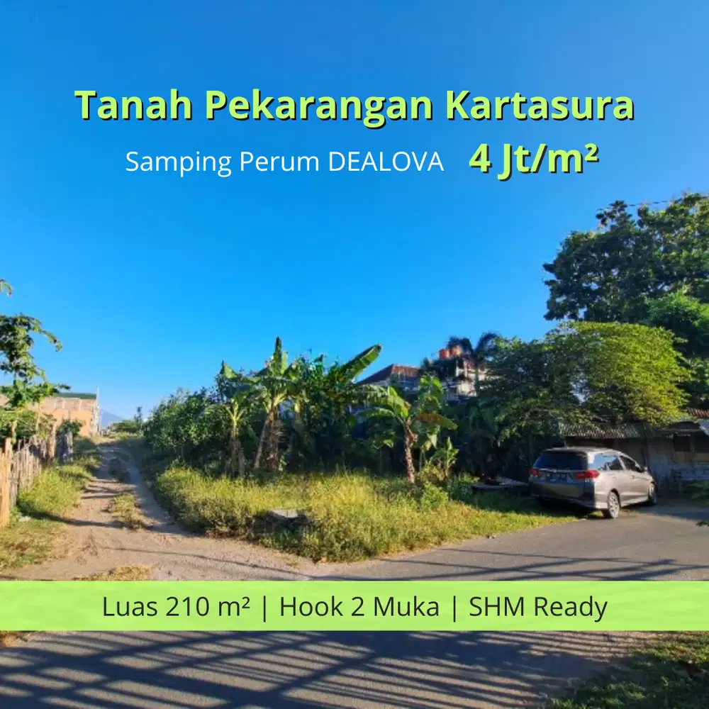 Dekat Kampus UMS Solo, Tanah Hook Cocok Bangun Kost, SHM Ready