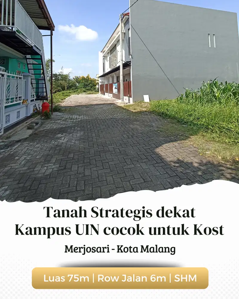 Tanah Harga 200 Jutaan di Merjosari Malang