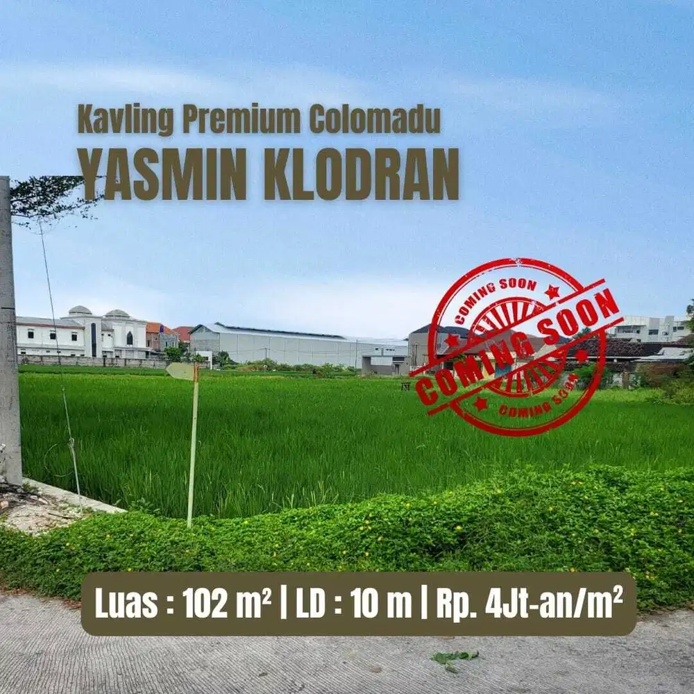 Tanah Dekat Pintu Toll Solo, Luas 100an/m2, Siap AKAD Notaris