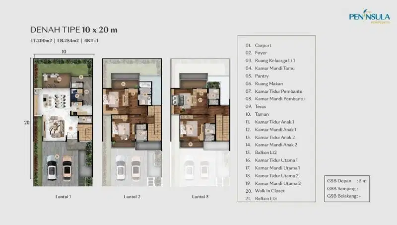 Dijual cepat rumah The peninsula minimalis modern