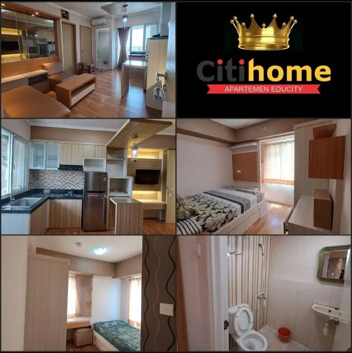 Disewakan Bulanan 2br Full furnish Apartemen educity by Citihome