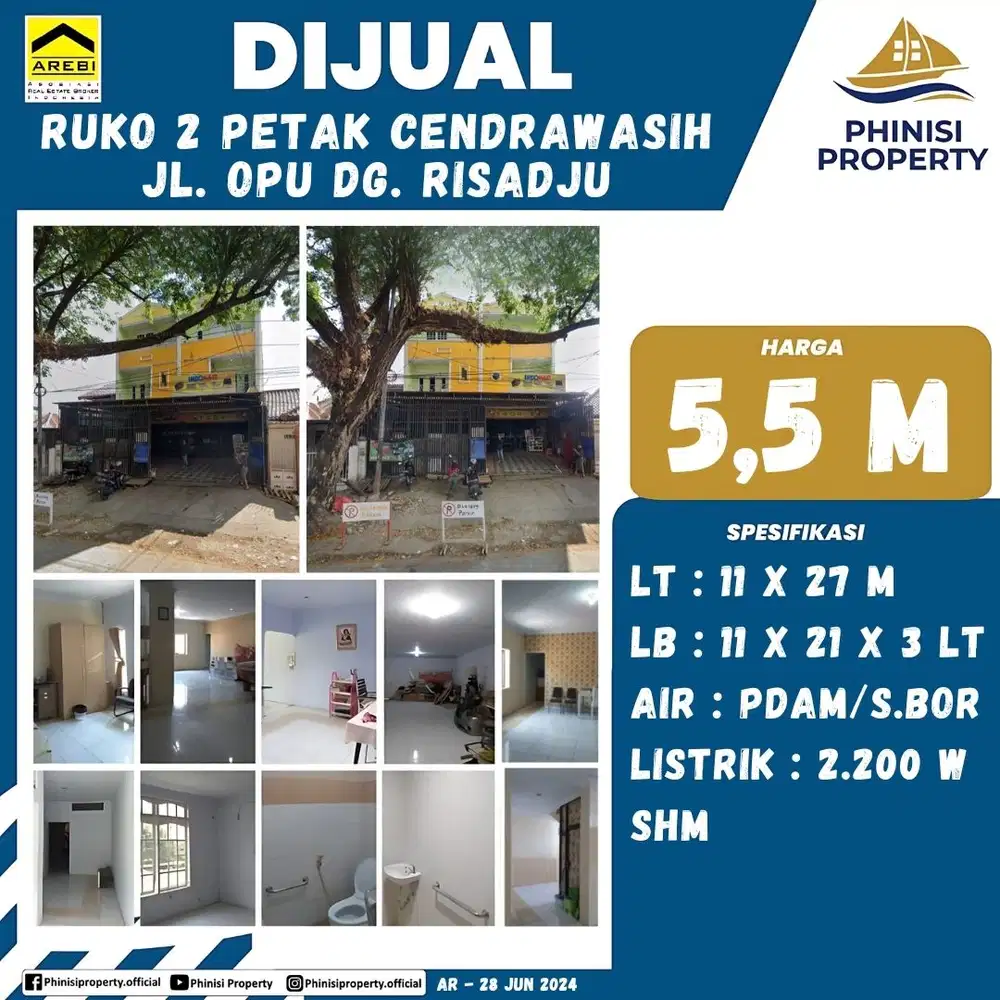 DIJUAL Ruko 2 Petak di Poros Jalan Cendrawasih