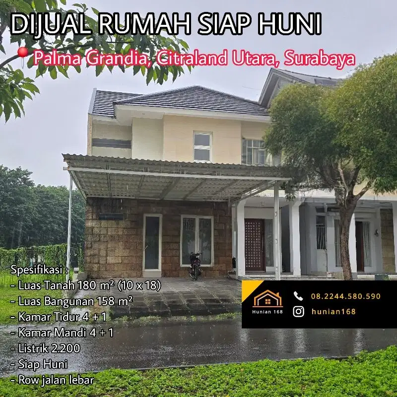 Rumah Baru Bukit Palma Grandia Classica Citraland Utara Surabaya Barat