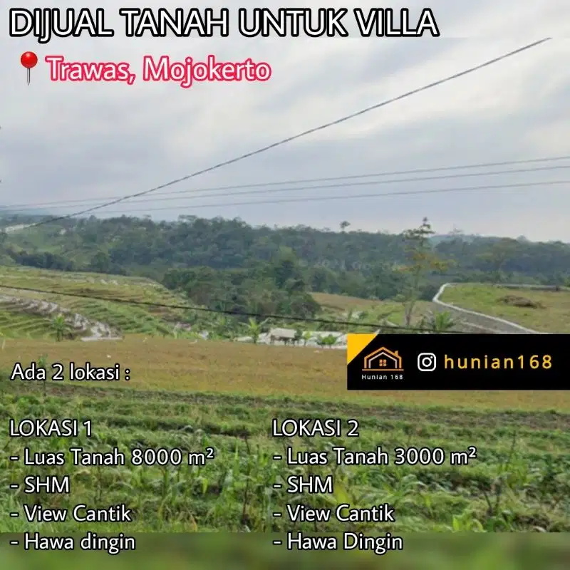 Tanah Kavling Villa Bukit Grand Pacet Trawas Garden Tretes Mojokerto
