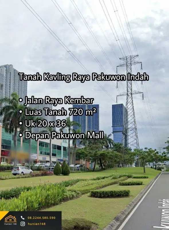 Tanah Kavling Rumah Perumahan Pakuwon Indah Mall Graha Surabaya Barat