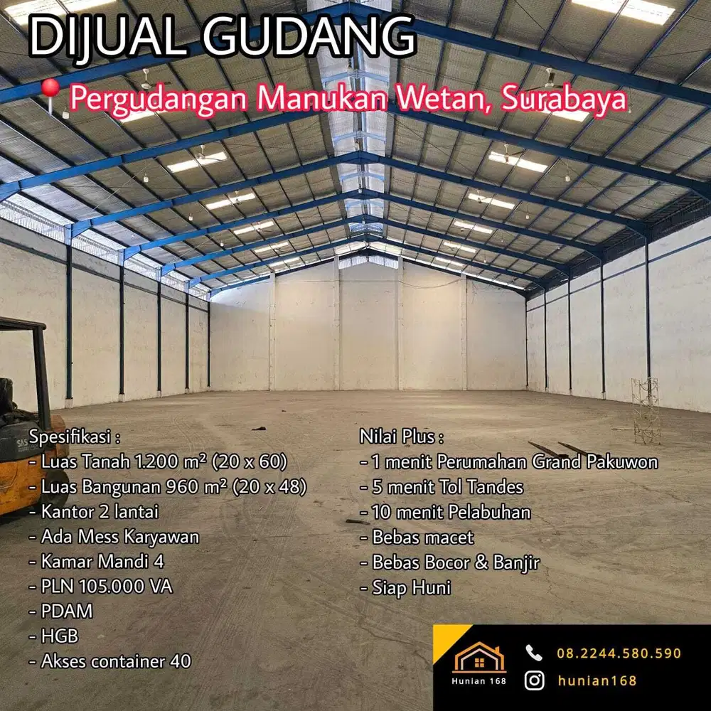 Gudang Pergudangan Manukan Wetan 60 Kulon Buntaran Best Jaya Surabaya