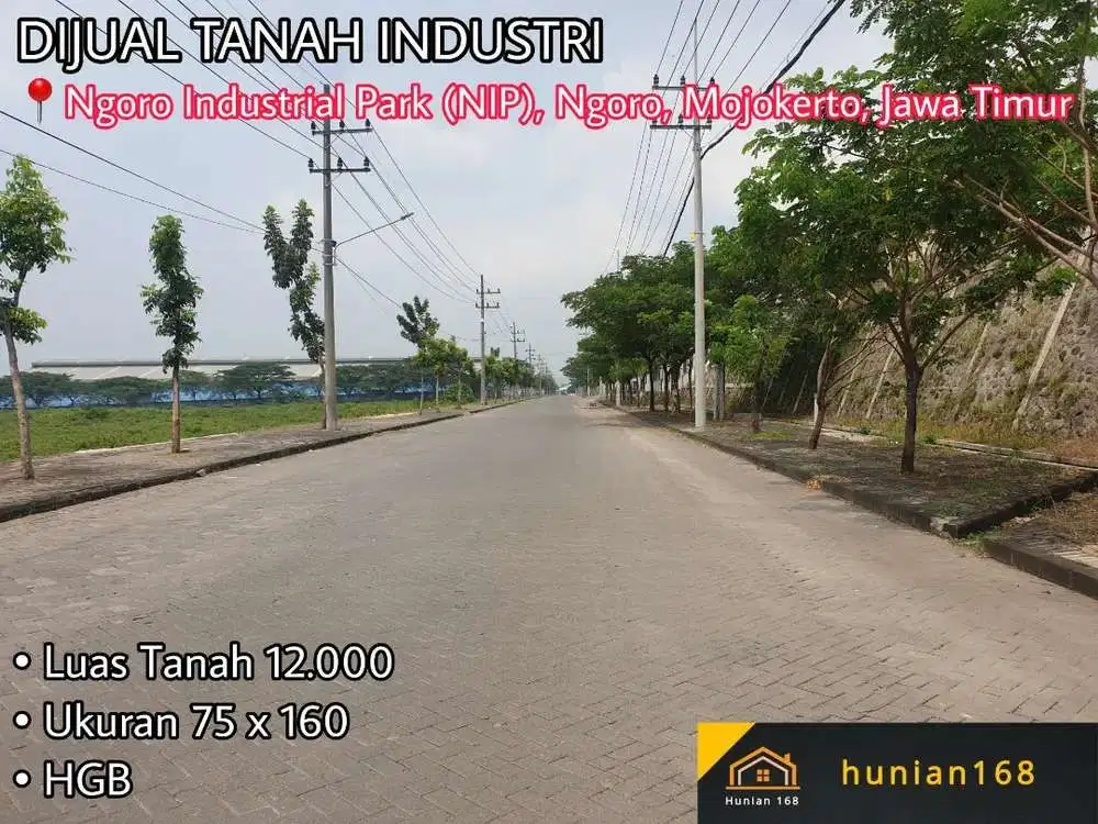 Tanah Industri Pabrik Gudang Raya Ngoro Industrial Park Persada NIP