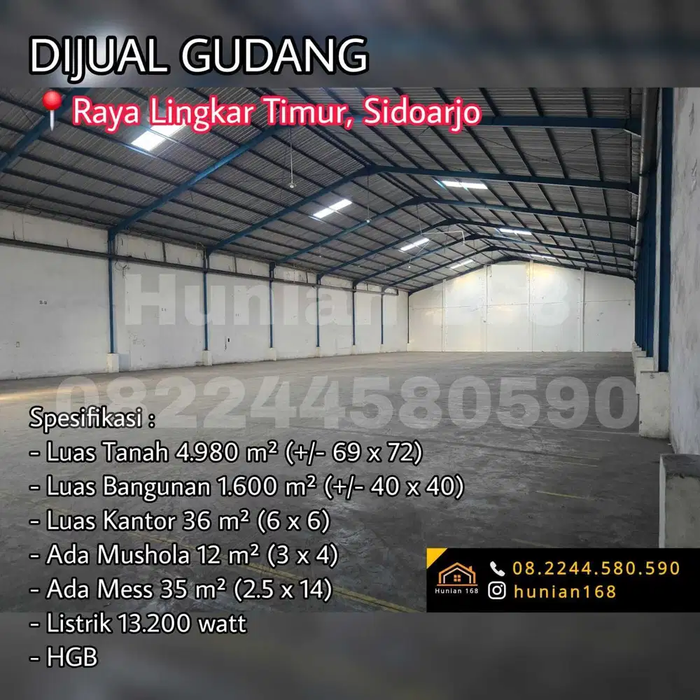 GUDANG TANAH Raya Lingkar Timur Sirie Safe n Lock CIP Candi Sidoarjo