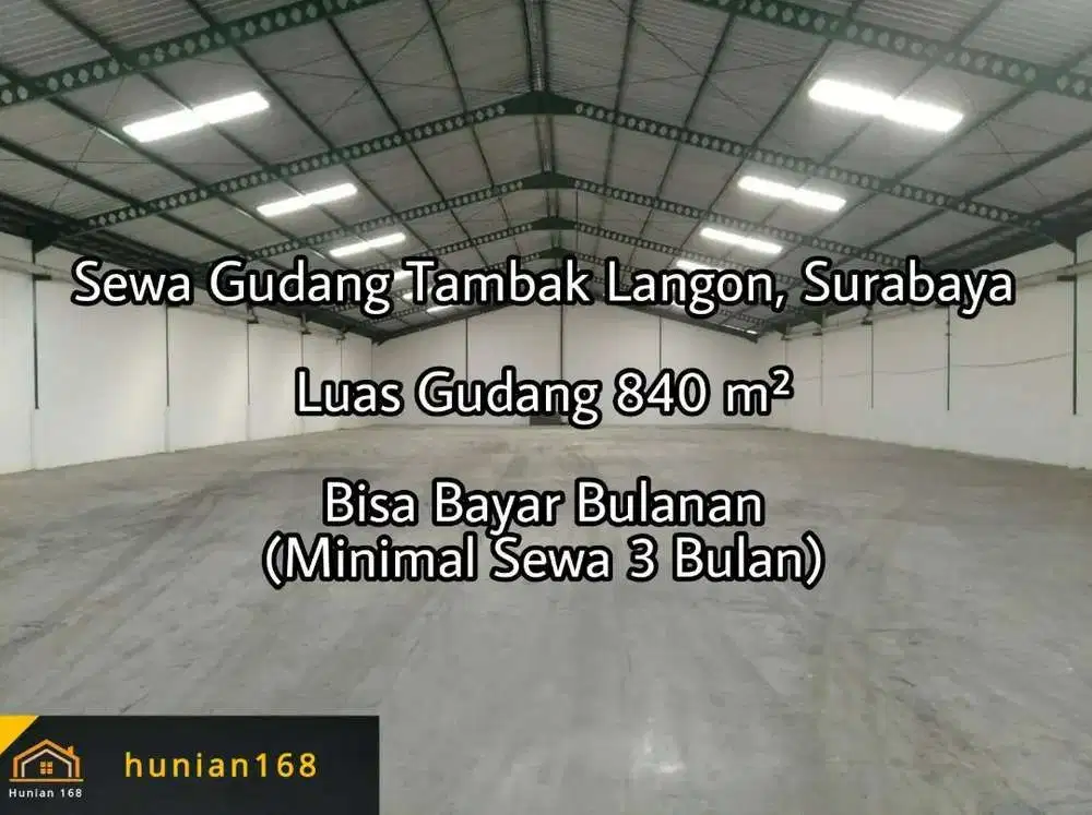 SEWA Gudang BULANAN Pergudangan Raya Tambak Langon Margomulyo Surabaya